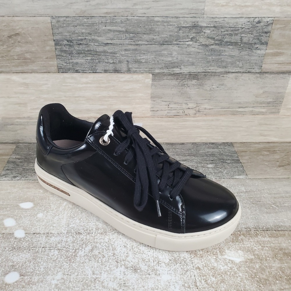 BIRKENSTOCK Bend Low Shoes Womens Sz 6 Narrow Sneaker Black Patent Leather